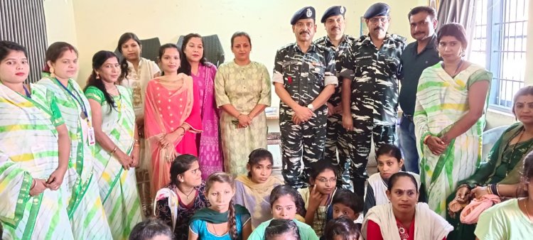 थनौद केन्द्रीय रिजर्व पुलिस बटालियन ने किया राजिम स्थित संकल्प दिव्यांग संस्थान का दौरा।