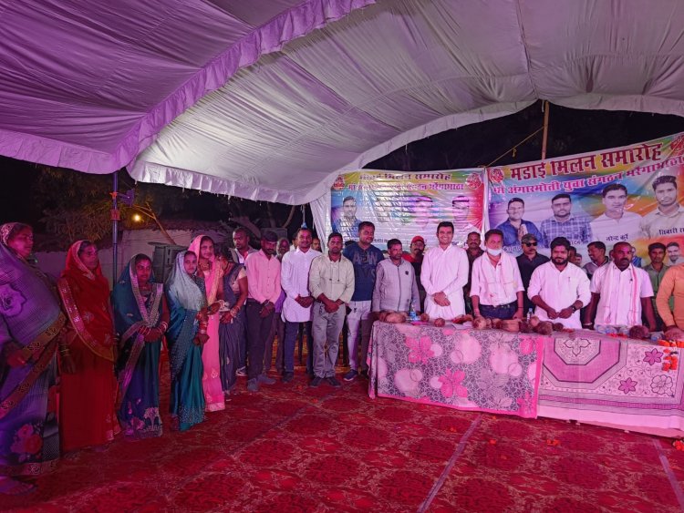 भरेगा मंडाई में पहुंचे चिन्मय दावड़ा,ग्रामवासियों को दी शुभकामनाएं