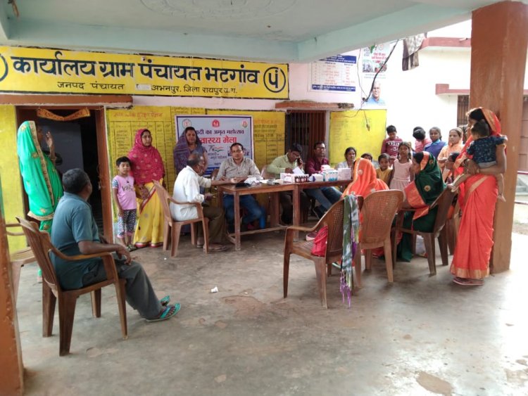 भटगांव में सैकड़ों लोगो निशुल्क स्वास्थ्य प्रशिक्षण किया गया।